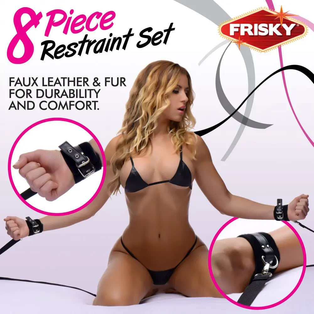 Bondage Restraint System Frisky 8 Piece Restraint Set  Restraints and Cuffs