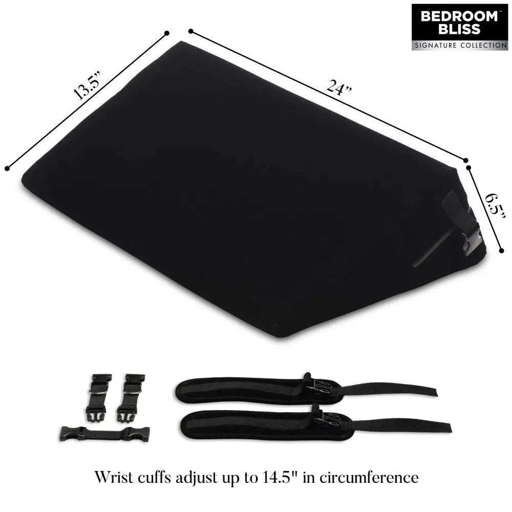 Bondage Sex Wedge Pillow - Cushion Sex Pillow with BDSM Restraints  Sex Position Aid