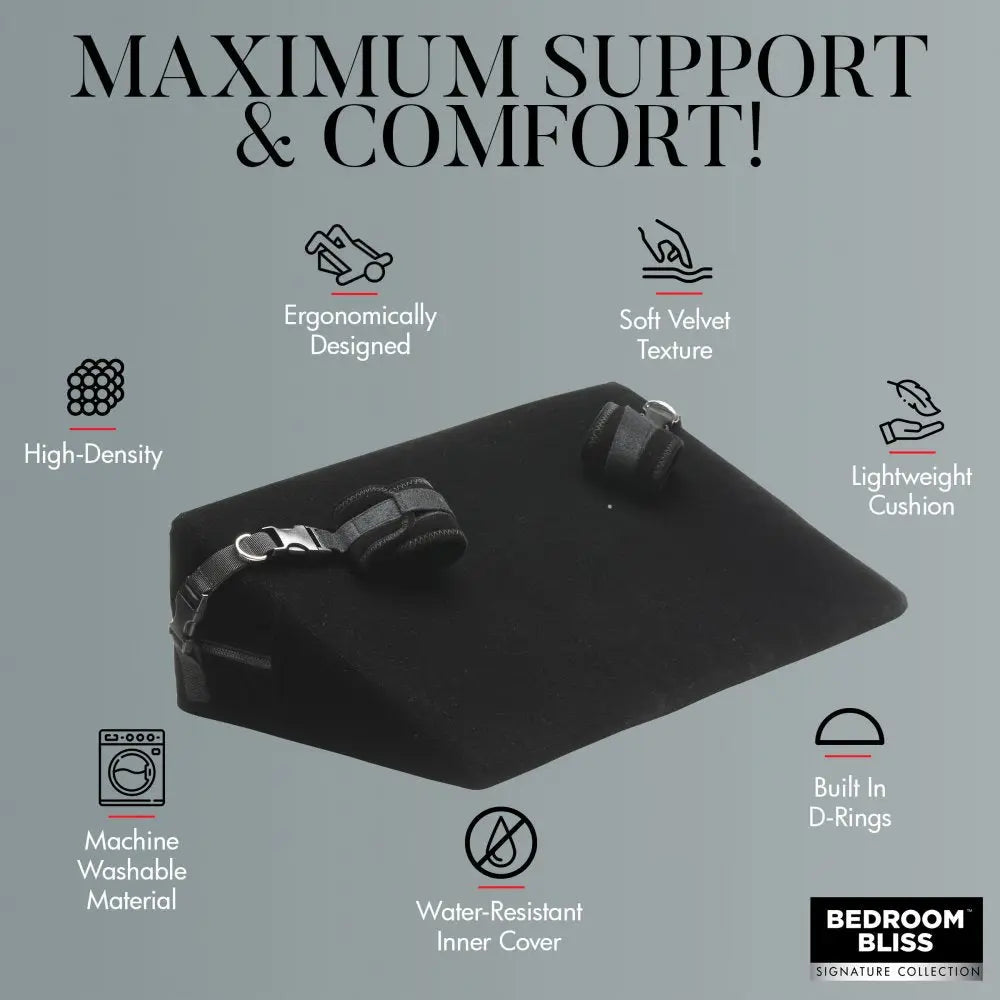 Bondage Sex Wedge Pillow - Cushion Sex Pillow with BDSM Restraints  Sex Position Aid
