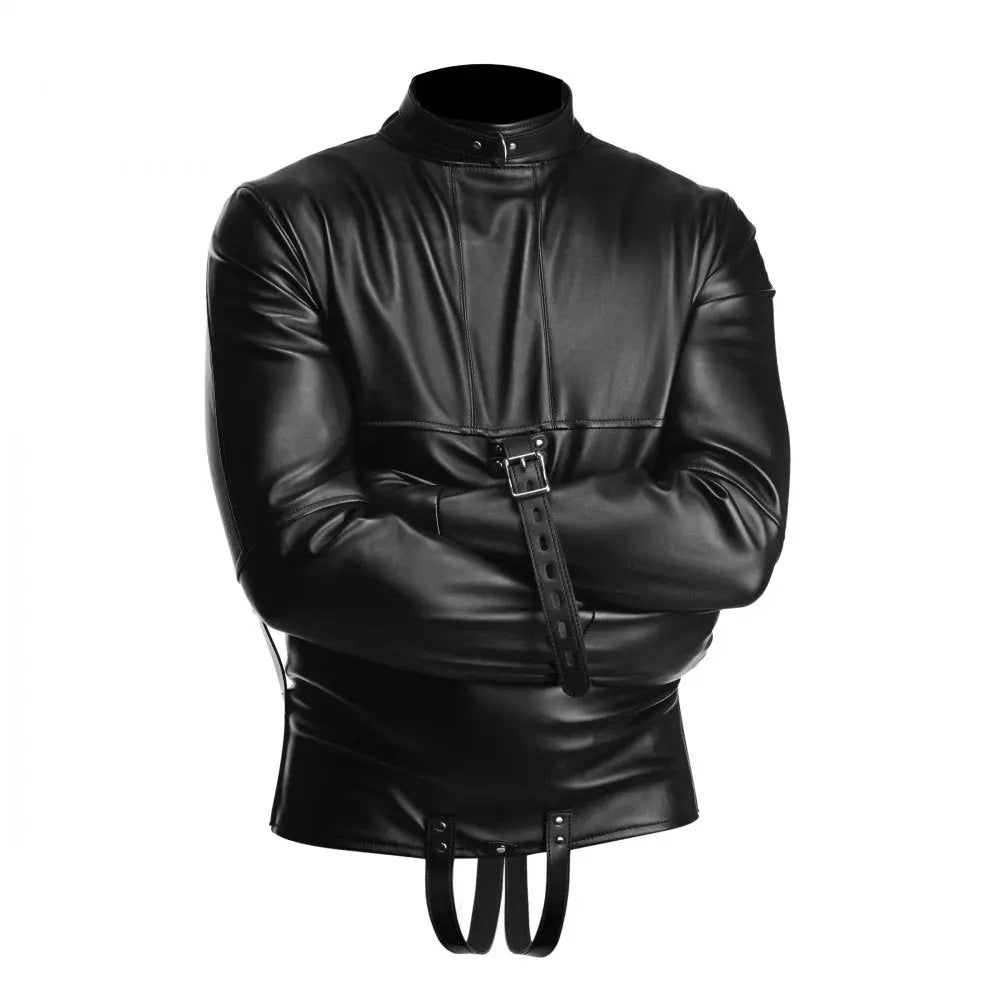 Bondage Straight Jacket - Extra Large BDSM Leather Straight Jacket Restraint  Restraints and Cuffs