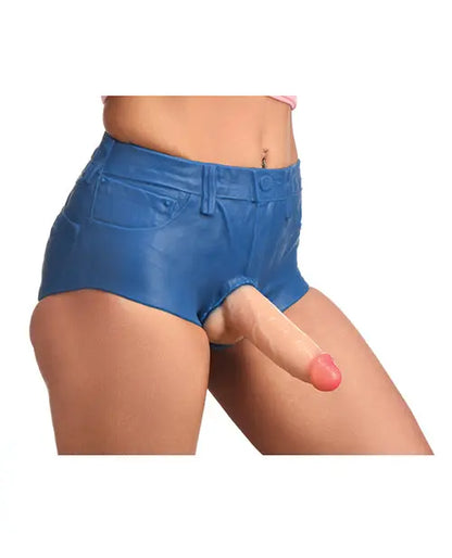 Booty Shorts 6 Inch Dildo Silicone Strap On Harness - Small  Strap-Ons & Harnesses