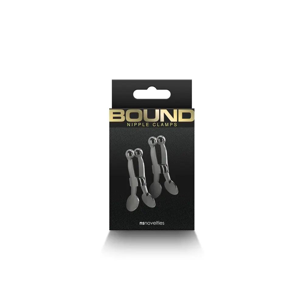 Bound Nipple Clamps C1 Gunmetal  Fetish - Nipple Clips Clamps & Suckers