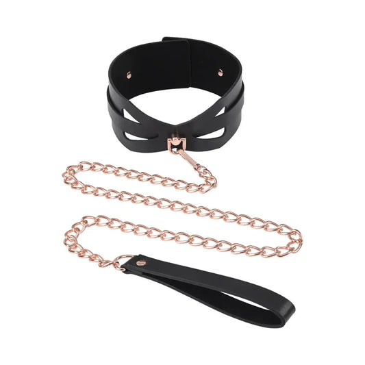 Brat BDSM Collar and Leash Rose Gold Bondage Leash  Collars and Leads