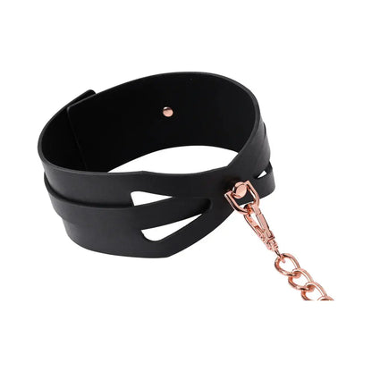 Brat BDSM Collar and Leash Rose Gold Bondage Leash  Collars and Leads