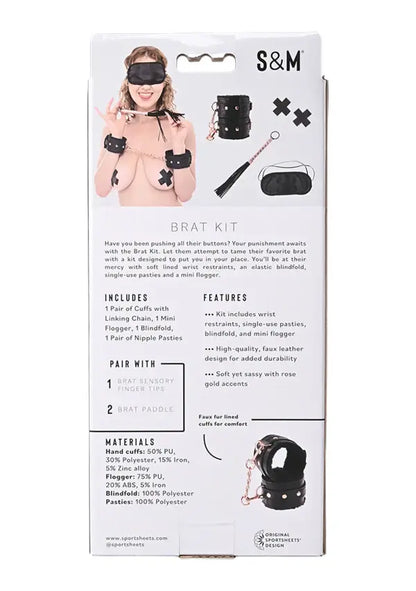 Brat Kit BDSM Set Bondage Kit Sex Toys  Restraints and Cuffs