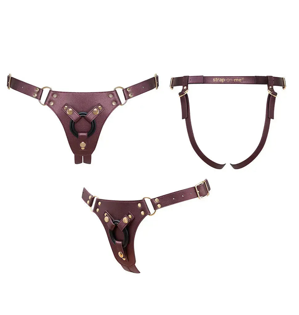Bronze Strap-On Harness – Metallic Aubergine  Strap-Ons and Harnesses