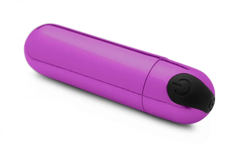 Bullet Vibrator 10X Rechargeable Vibrating Metallic Bullet - Purple  Bullet Vibrators