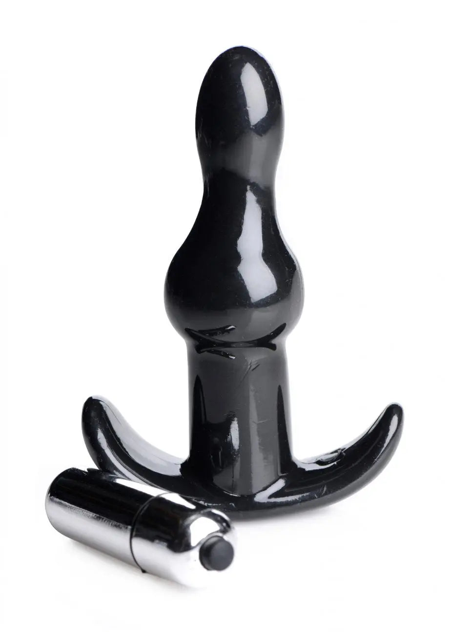 Bumpy Vibrating Anal Plug Sex Toy - Black  Vibrating Anal Sex Toy
