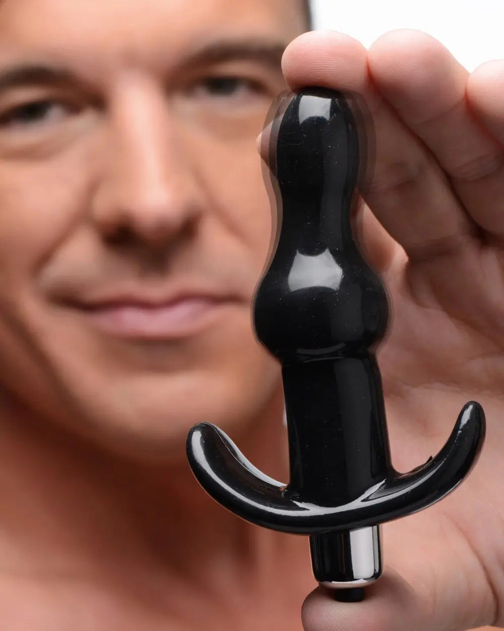 Bumpy Vibrating Anal Plug Sex Toy - Black  Vibrating Anal Sex Toy