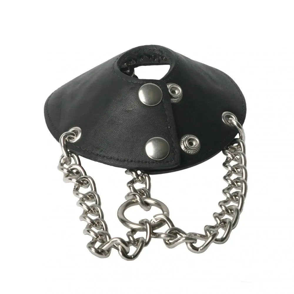 CBT Ball Stretcher Strict Leather Parachute Ball Stretcher with Spikes  Cock and Ball Torture