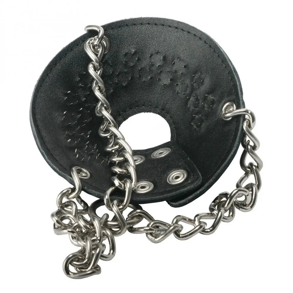 CBT Ball Stretcher Strict Leather Parachute Ball Stretcher with Spikes  Cock and Ball Torture