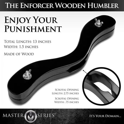 CBT Humbler Enforcer Black Wooden Bondage Humbler BDSM Tools  Cock and Ball Torture