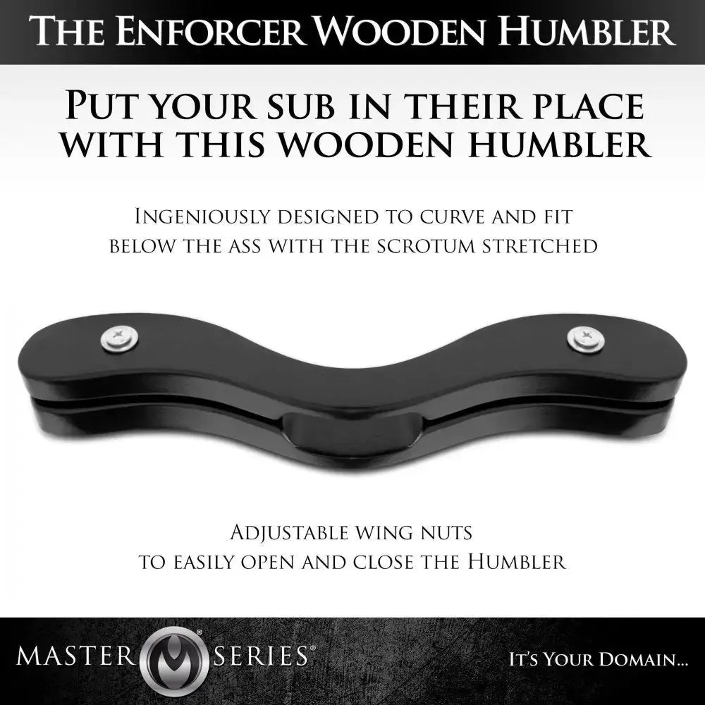 CBT Humbler Enforcer Black Wooden Bondage Humbler BDSM Tools  Cock and Ball Torture