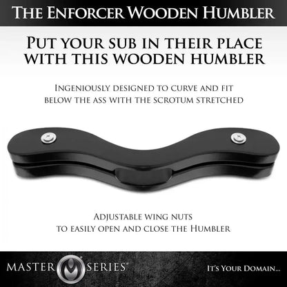 CBT Humbler Enforcer Black Wooden Bondage Humbler BDSM Tools  Cock and Ball Torture