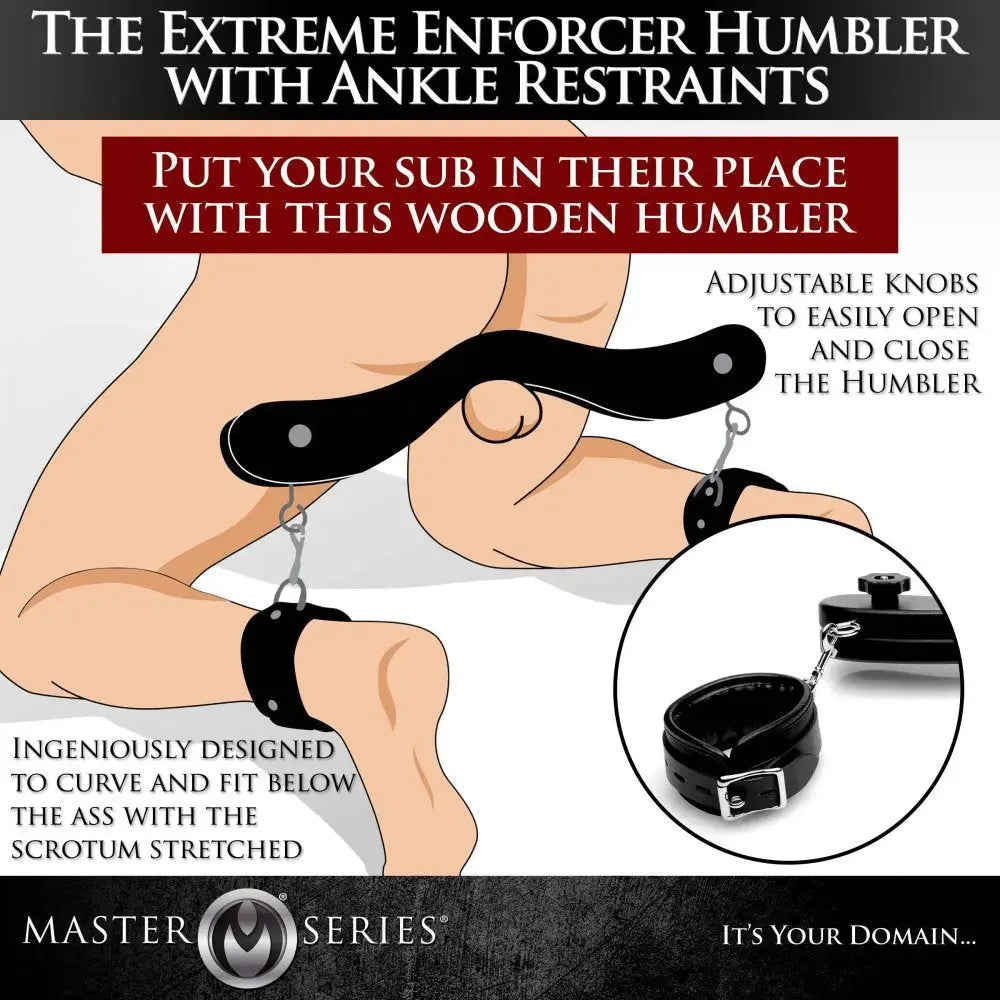 CBT Tools BDSM The Extreme Enforcer Humbler with Ankle Restraints  Cock and Ball Torture