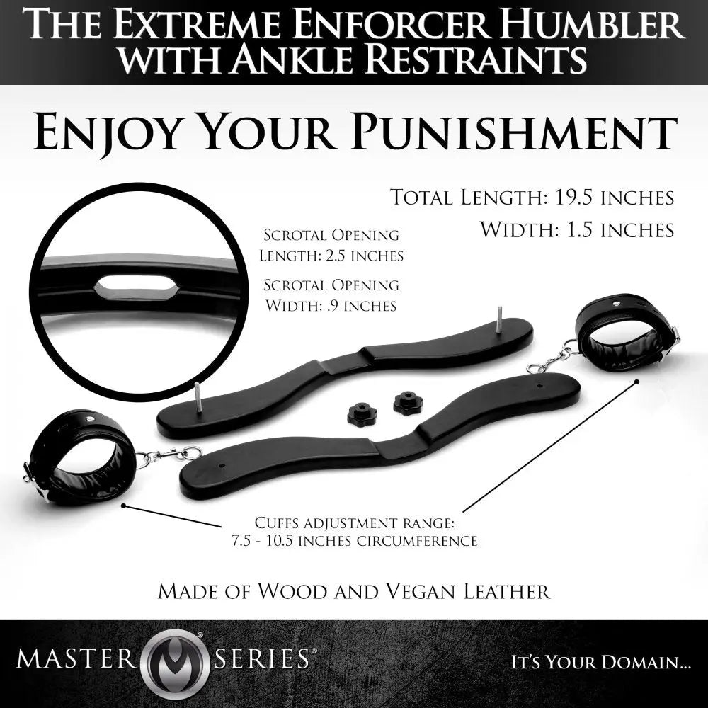 CBT Tools BDSM The Extreme Enforcer Humbler with Ankle Restraints  Restraints and Cuffs