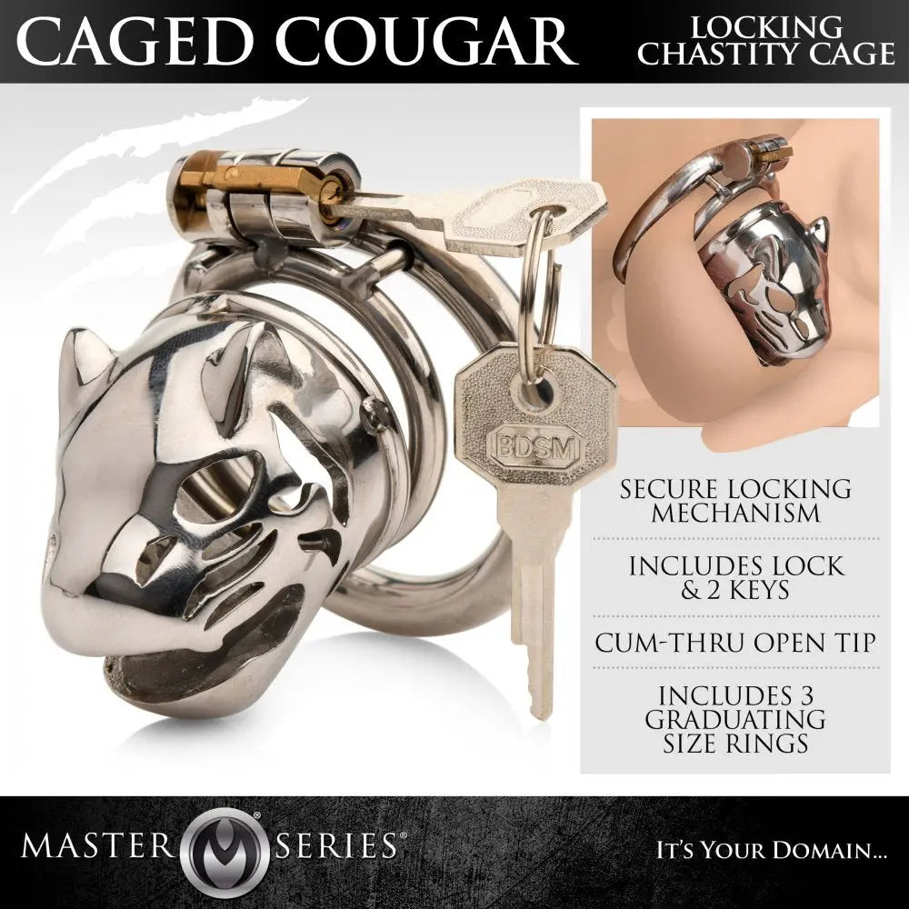 Caged Cougar Locking Chastity Cage  Chastity