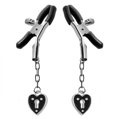 Charmed Heart Padlock Nipple Clamps  Nipple and Clit Toys