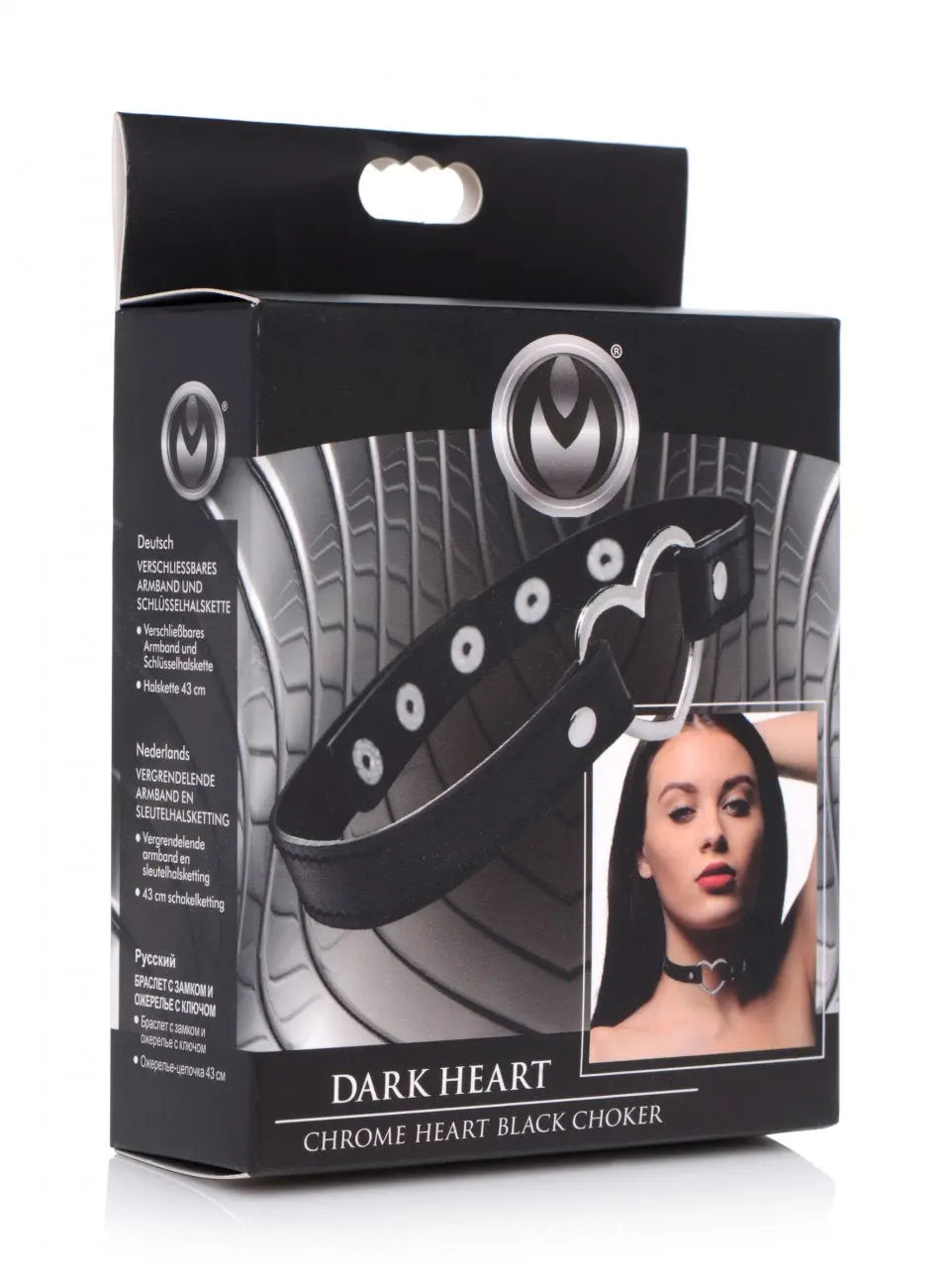 Chrome Heart Black Bondage Choker BDSM Collar  Collars and Leads
