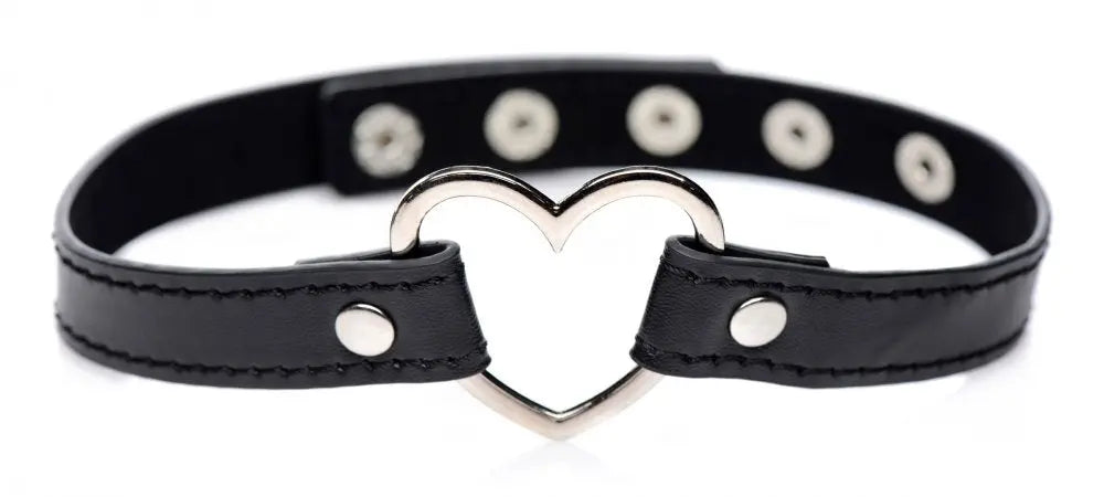 Chrome Heart Black Bondage Choker BDSM Collar  Fetish Clothing and Lingerie