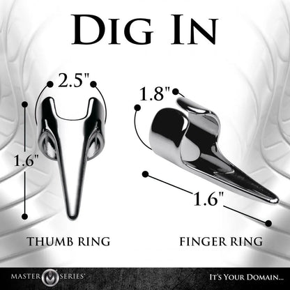 Clawed 5pc Sensation Play Bondage Toys Claw Rings  Bondage Gear