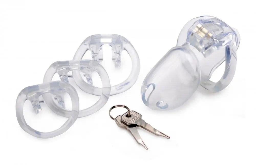 Clear Captor Chastity Cage - Large BDSM Cock Cage  Chastity