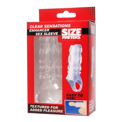 Clear Sensations Enhancer Sex Sleeve Cock Sleeve Textured Penis Sleeve  Penis Extenders and Sleeves
