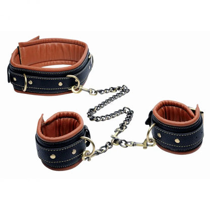 Coax Collar to Wrist Restraints Bondage Cuffs BDSM Restraints  Bondage Gear