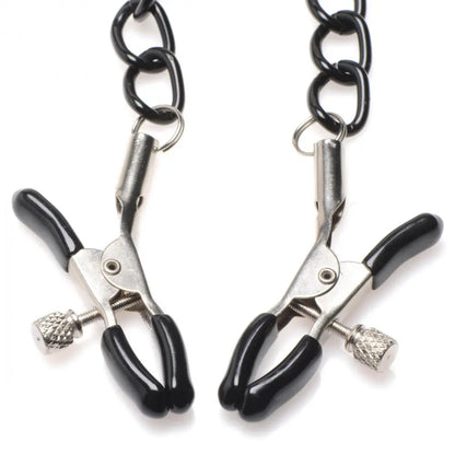 Collared Temptress BDSM Collar with Nipple Clamps - Nipple Clamps with Chain  Collars and Leads