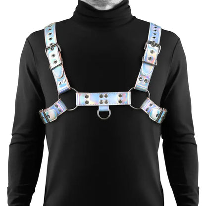 Cosmo Harness Dare - Iridescent Bondage Chest Harness (M/L)  Harnesses