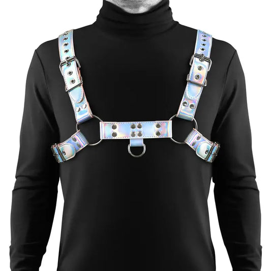 Cosmo Harness Dare - Iridescent Bondage Chest Harness (M/L)  Harnesses