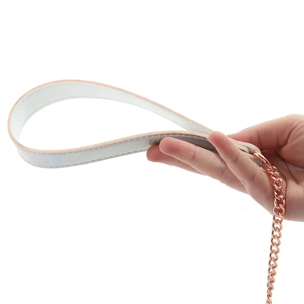 Cosmo Iridescent Bondage Collar and Leash Rainbow  Collars and Leads