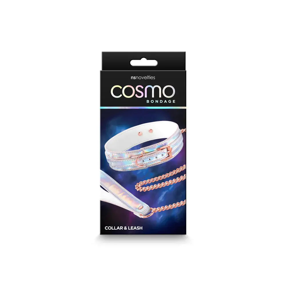 Cosmo Iridescent Bondage Collar and Leash Rainbow  Collars and Leads