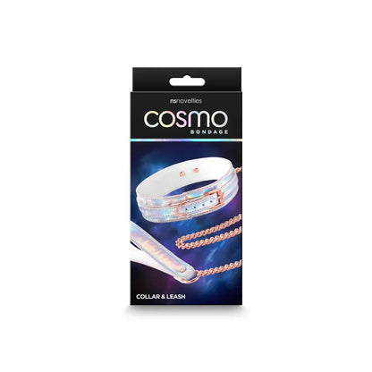 Cosmo Iridescent Bondage Collar and Leash Rainbow  Collars and Leads
