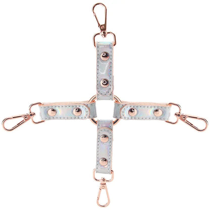 Cosmo Iridescent Bondage Hogtie - Iridescent Rainbow Hogtie Restraints  Hogtie Restraints