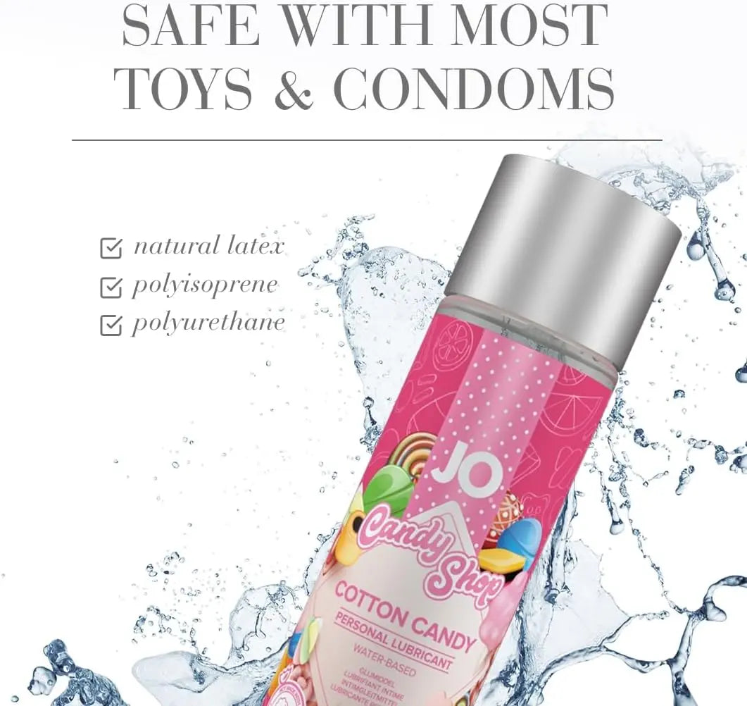 Cotton Candy Lube Flavored Water-Based Lubricant 2 oz. - JO Candy Shop  Flavored Lube