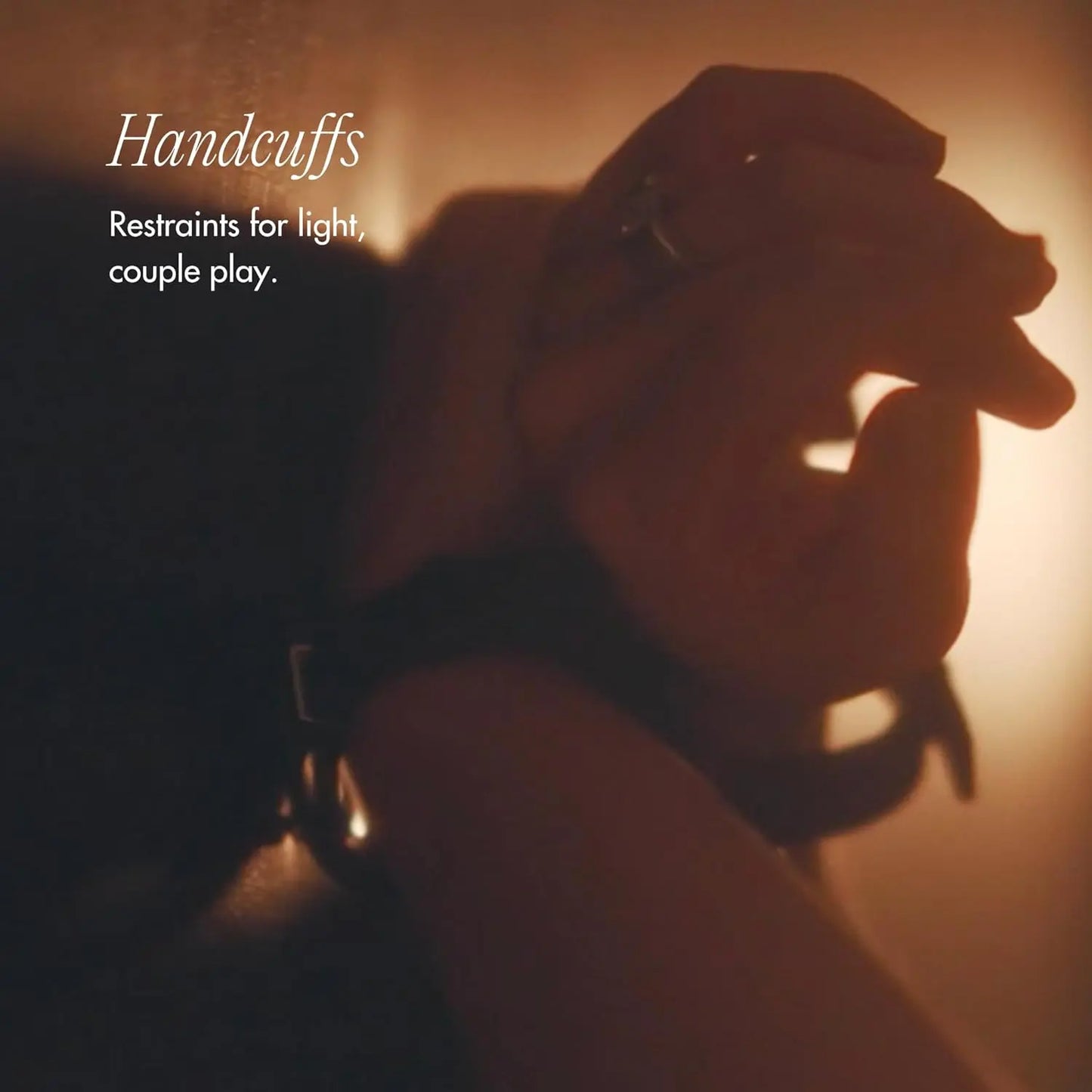 Crave ID Cuffs Luxury Silicone Bondage Cuffs Sex Handcuffs Black with Silver  Restraints and Cuffs