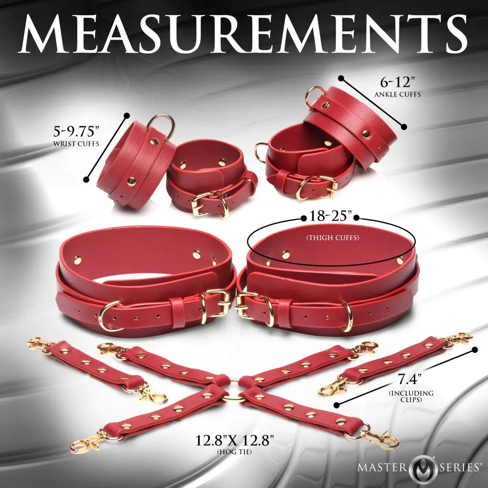 Crimson Captive Thigh, Wrist and Ankle Hog Tie Restraints  Hogtie Restraints