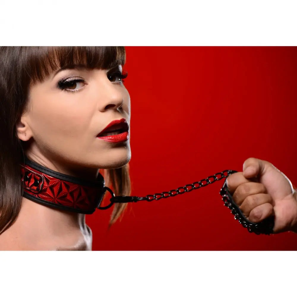 Crimson Tied Collar with Leash  Collars and Leads