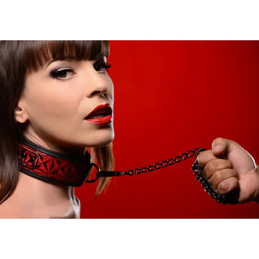 Crimson Tied Collar with Leash  Collars and Leads