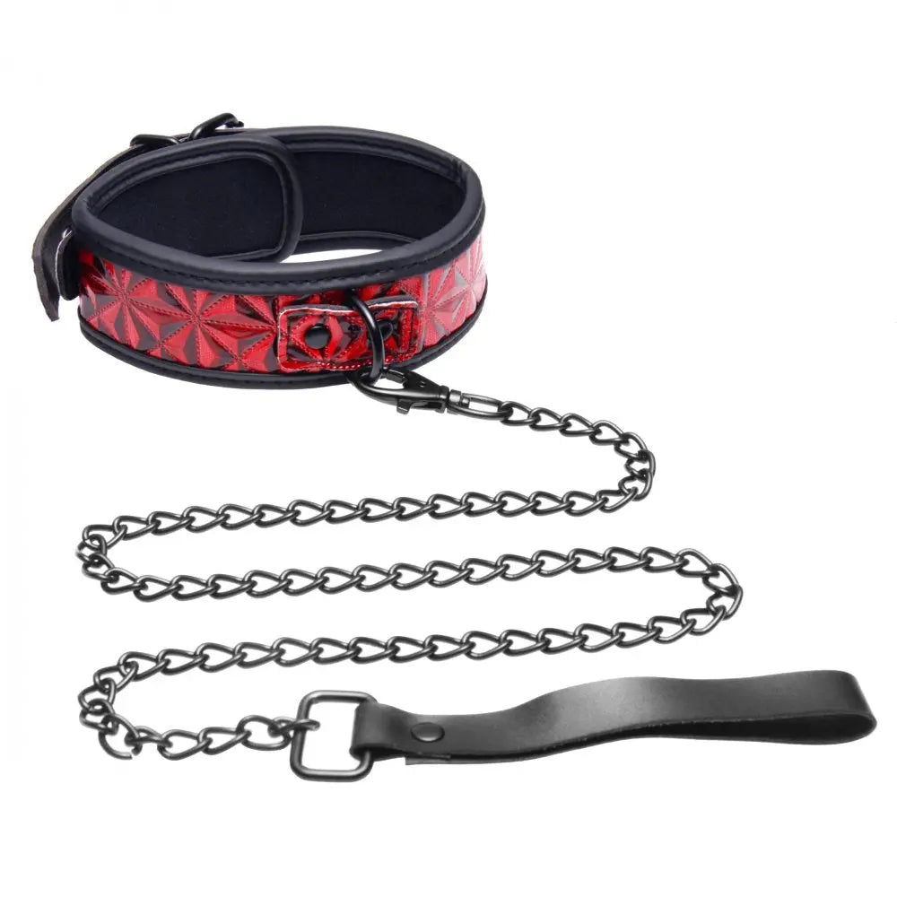 Crimson Tied Collar with Leash  Collars and Leads