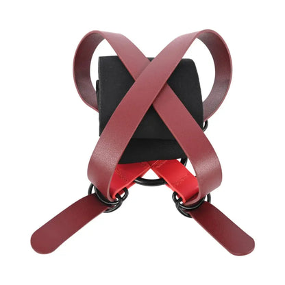 Cross Cuffs - Red Bondage Cuffs Sportsheets Sex and Mischief  Fetish - Cuffs & Restraints