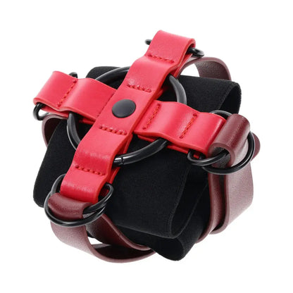 Cross Cuffs - Red Bondage Cuffs Sportsheets Sex and Mischief  Fetish - Cuffs & Restraints