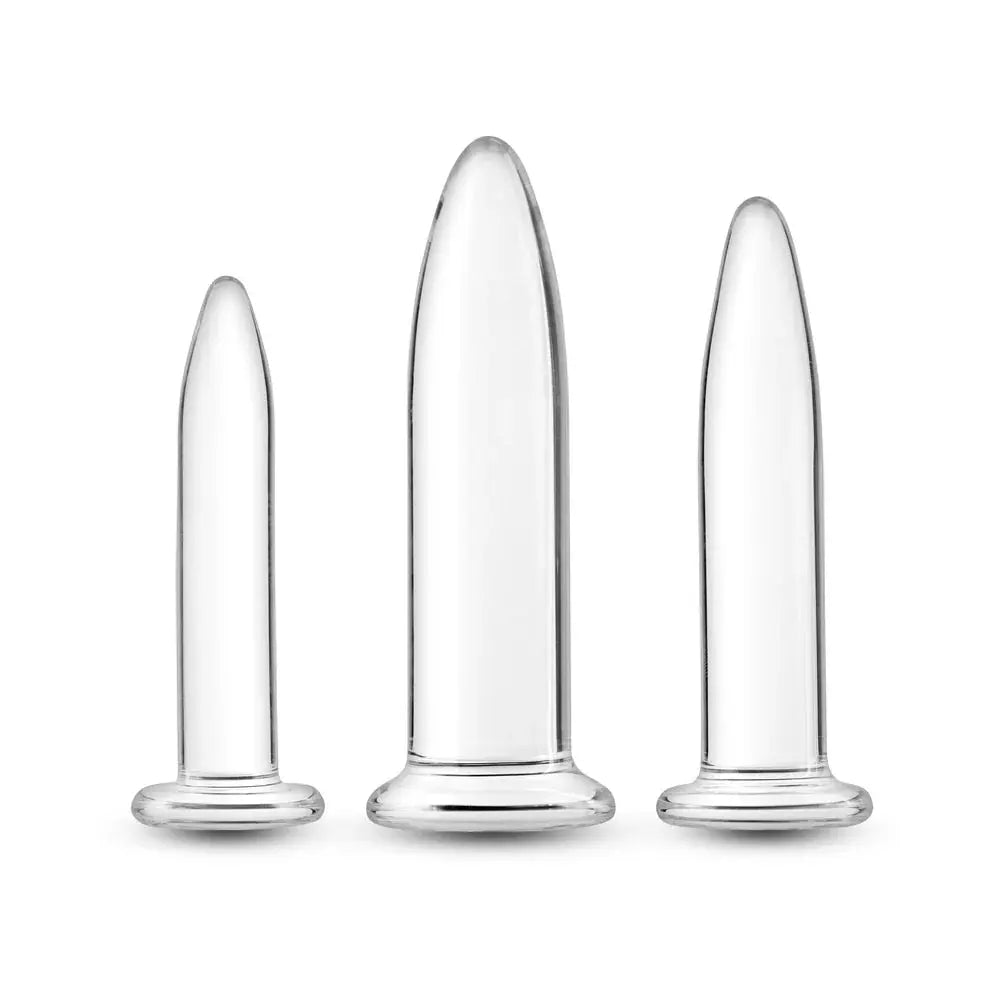Crystal 3-Piece Glass Trainer Kit Clear  Anal Training