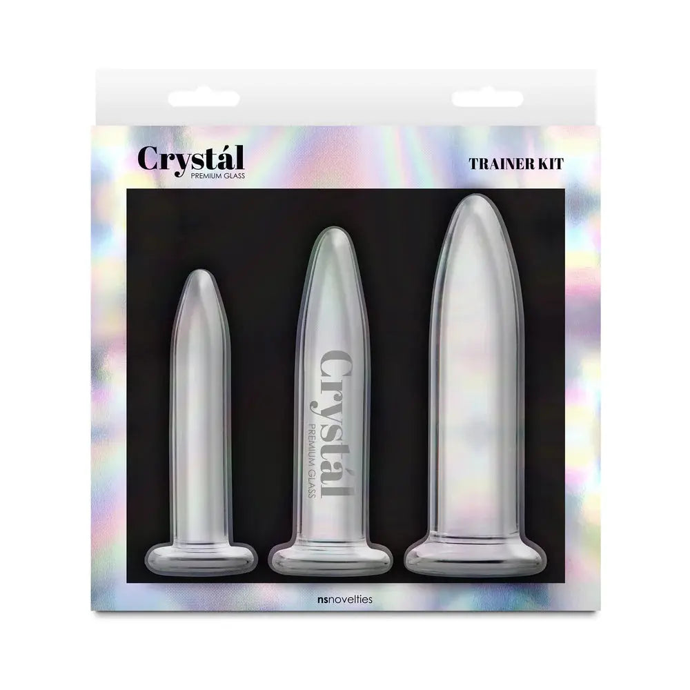 Crystal 3-Piece Glass Trainer Kit Clear  Anal Training