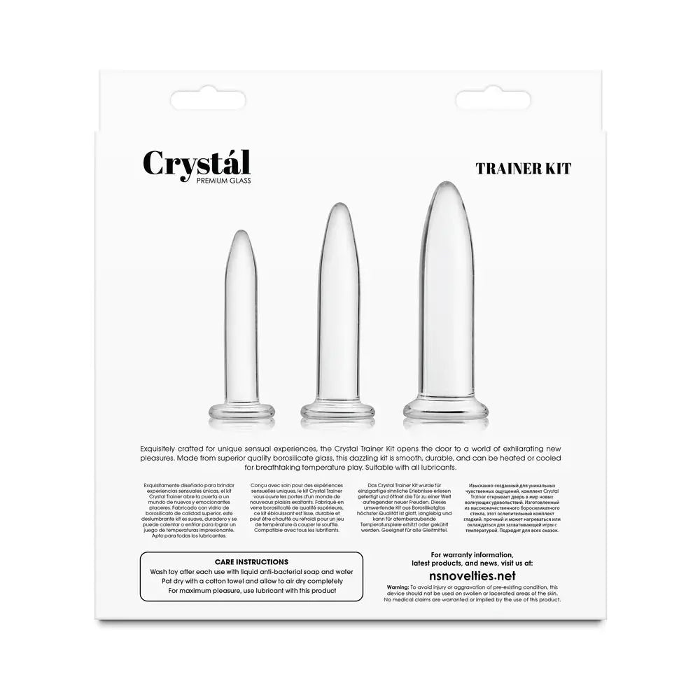 Crystal 3-Piece Glass Trainer Kit Clear  Anal Training