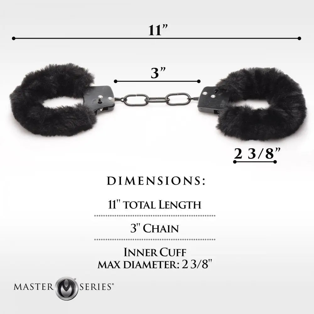 Cuffed In Fur Furry Sex Handcuffs - Black  Restraints and Cuffs
