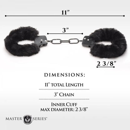 Cuffed In Fur Furry Sex Handcuffs - Black  Restraints and Cuffs