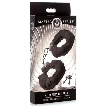 Cuffed In Fur Furry Sex Handcuffs - Black  Restraints and Cuffs