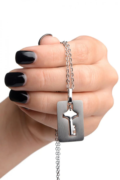 Cuffed Locking Submissive Bracelet and Key Necklace BDSM Jewelry  Bondage Gear